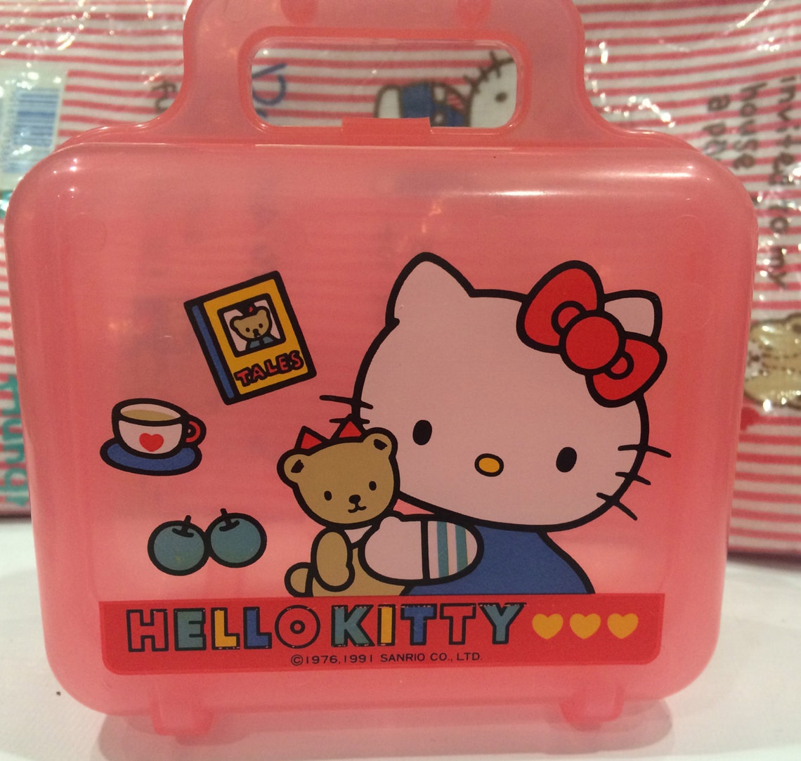 Vintage Hello Kitty Plastic Bag 1991 Sanrio Made in Japan Etsy