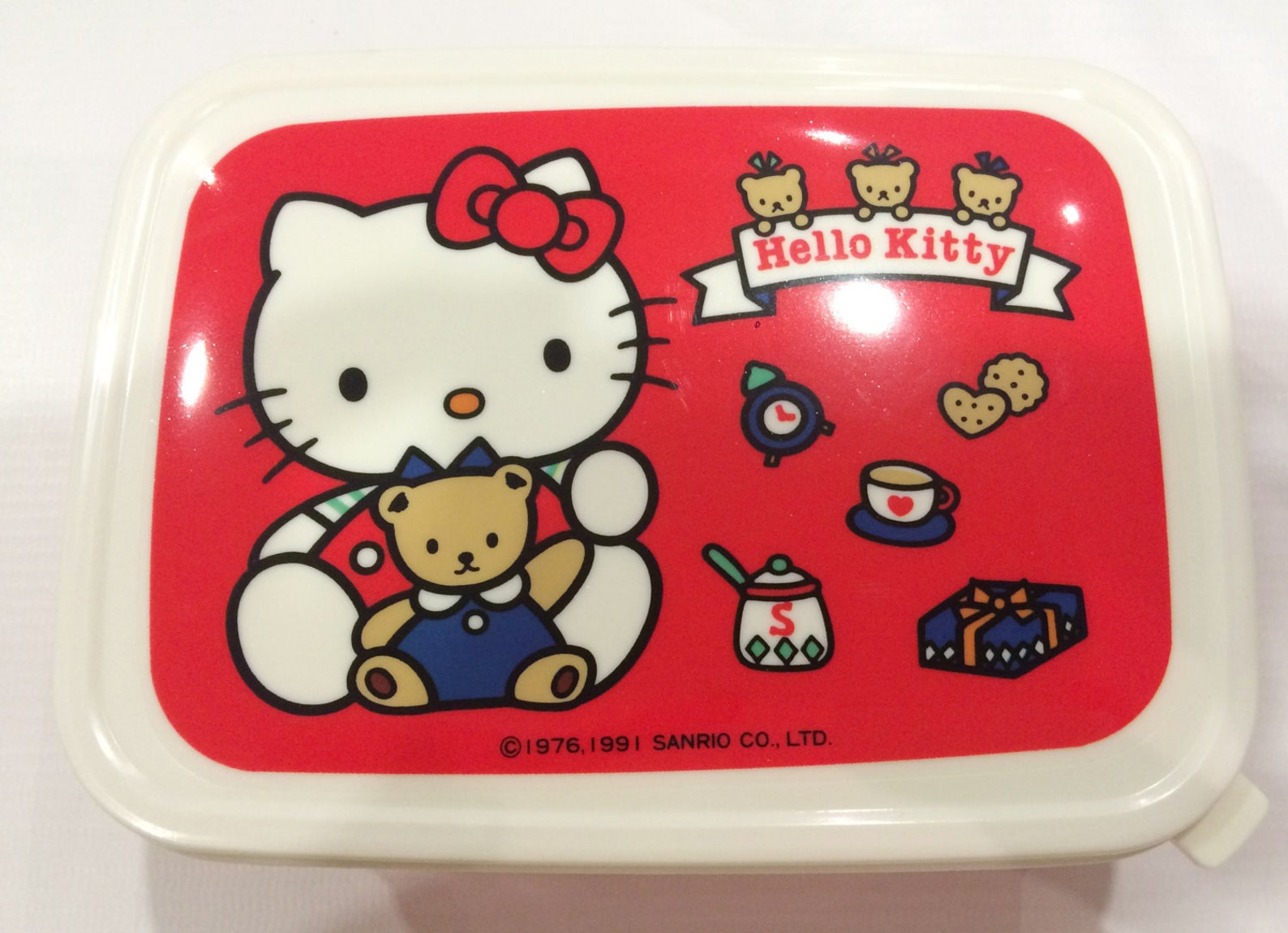 Vintage Hello Kitty Lunch Box 1991 Sanrio Made in Japan Etsy