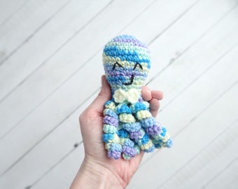 Crochet Octopus Multicolored | Preemie Octopus, Crochet Octopus, Stuffed Octopus, NICU Octopus, Octopus Baby Toy, Gender Neutral Toy,Baby