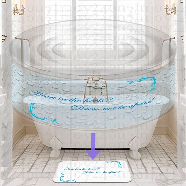Bath mat mockup template | Add your image and background | Funny bath mat | Unique bath mat | Modern bathroom accessories
