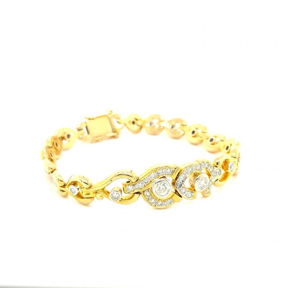 1.00ctw Round Diamond Circular Tapered Link Brace… - image 4