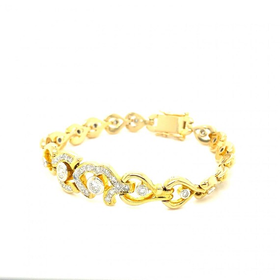 1.00ctw Round Diamond Circular Tapered Link Brace… - image 2