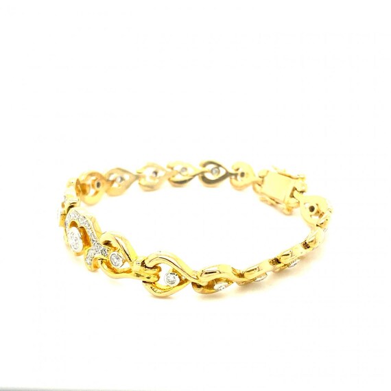 1.00ctw Round Diamond Circular Tapered Link Brace… - image 7