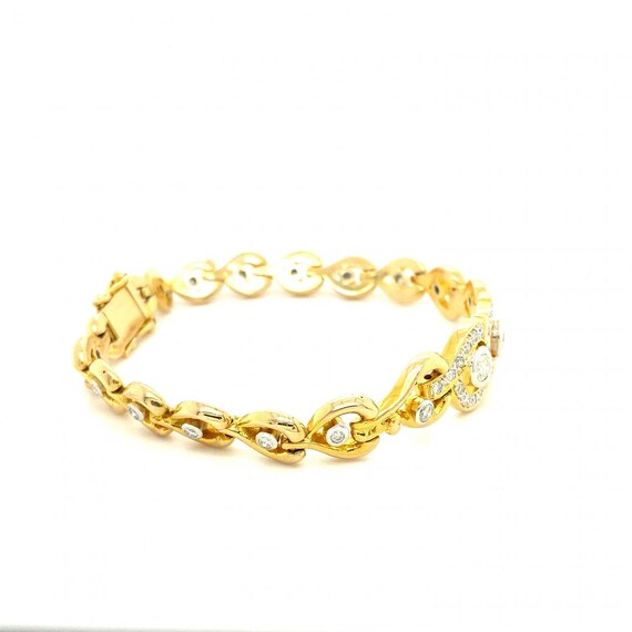 1.00ctw Round Diamond Circular Tapered Link Brace… - image 3