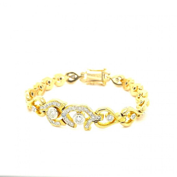 1.00ctw Round Diamond Circular Tapered Link Brace… - image 6
