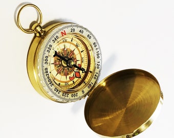 Brass Pocket Compass