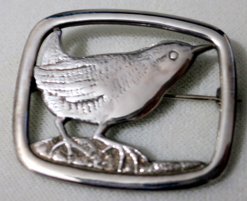 1976 Scottish Silver Bird Brooch /'Shetland Wren/'