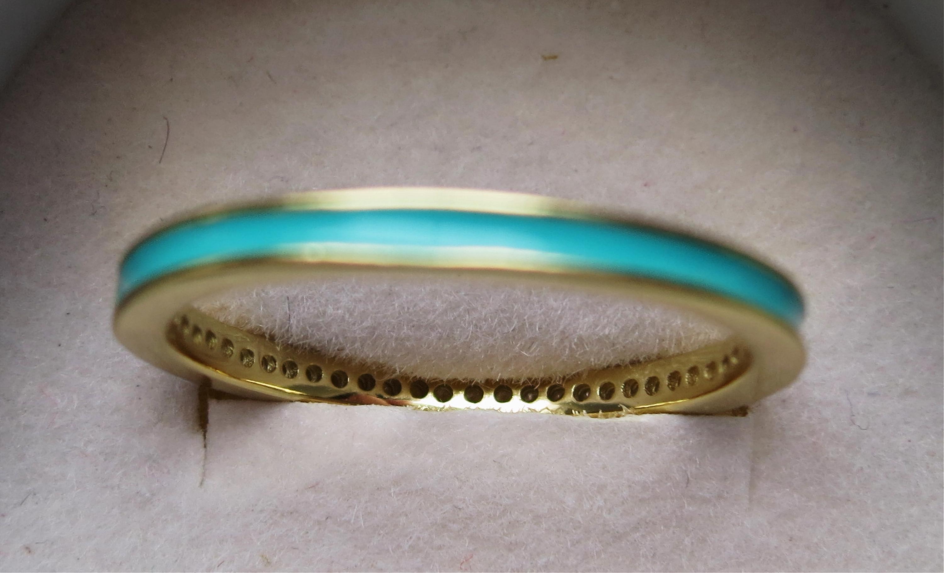 Anello Eternity Personalizzato Placcato Oro 18K Con Zirconia - Foto 12