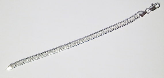 Unisex 8 Inch Sterling Silver Curb Link Chain Bra… - image 2