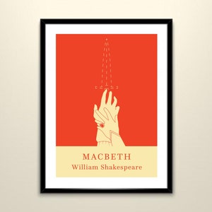 Macbeth Print, gifts for book lovers, gifts for readers, Shakespeare