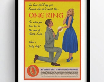 The Lord of the Rings Mid-Century Vintage Ad Style Print