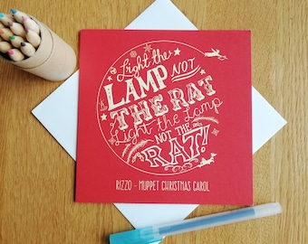 Muppet Christmas Carol Quote Christmas Card