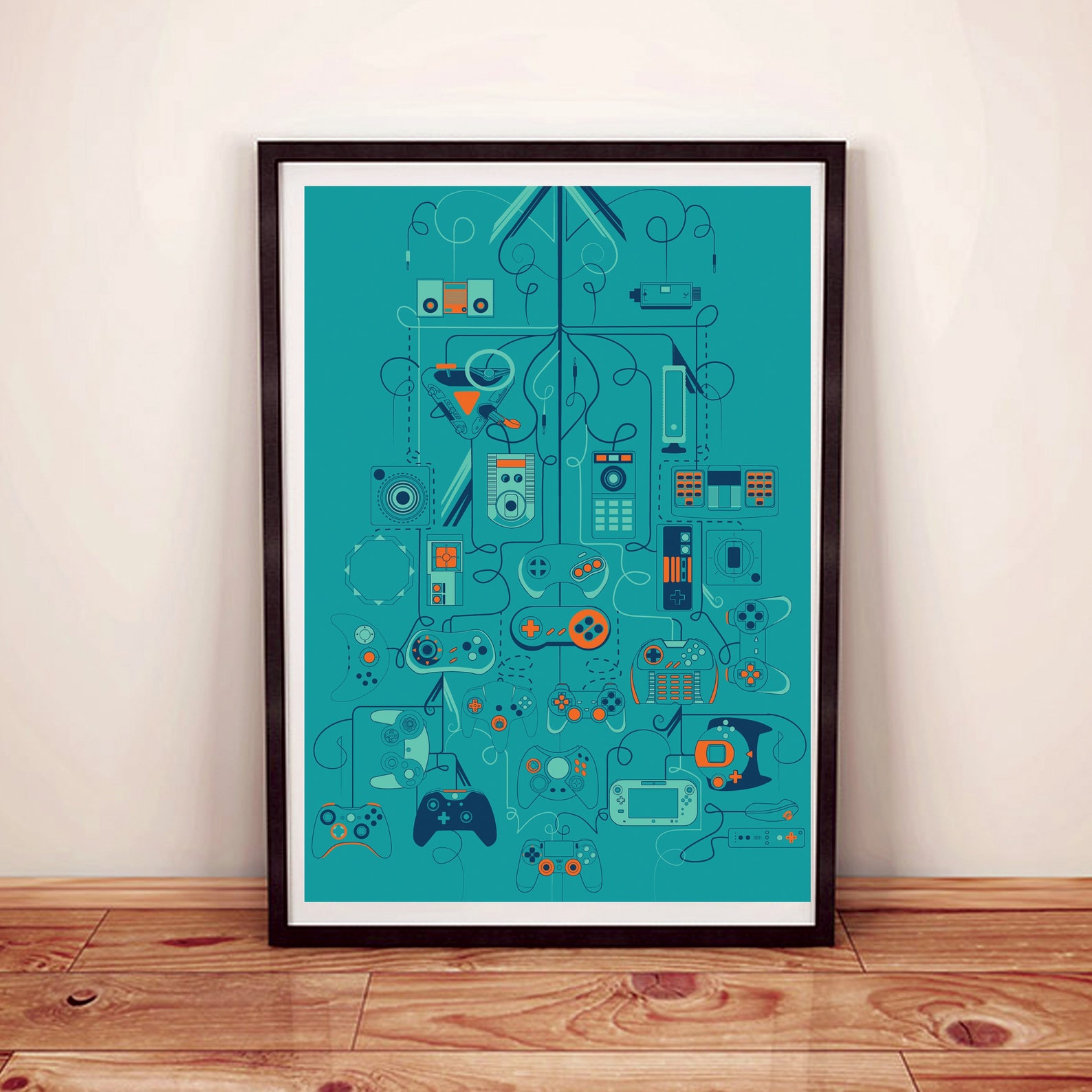 Gamers Delight Print. Gaming Wall Art Gamer Print Video Etsy