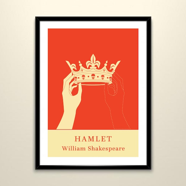 Hamlet Print, gifts for book lovers, gifts for readers, Shakespeare, gifts for theatre lovers, classic books