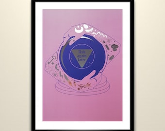 My Crystal Ball is broken! Tattoo holo foil Print.