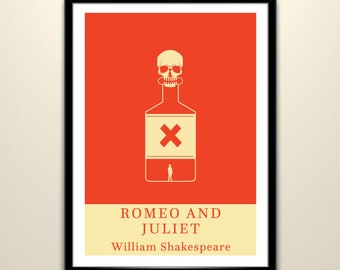 Romeo and Juliet Print, gifts for book lovers, gifts for readers, Shakespeare, gifts for theatre lovers, classic books