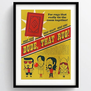 The Big Lebowski, Vintage Ad, Mid Century Style Print