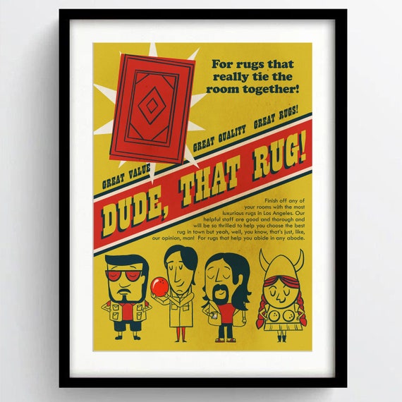 The Big Lebowski, Vintage Ad, Mid Century Style Print