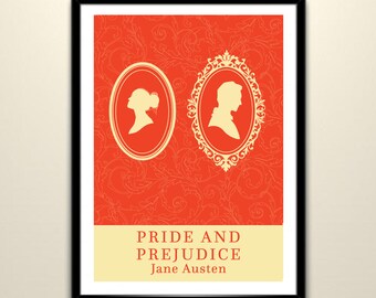 Pride and Prejudice Print: Minimalist Book Cover Art