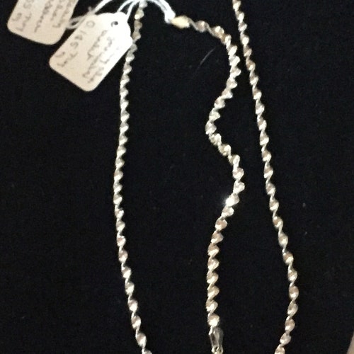 Sterling Silver Singapore Style Necklace shops and Bracelet Set