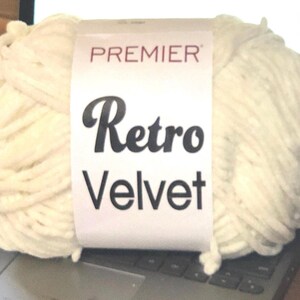 Retro Velvet Premier 306 Yds. 100% polyester 10 oz cream Yarn