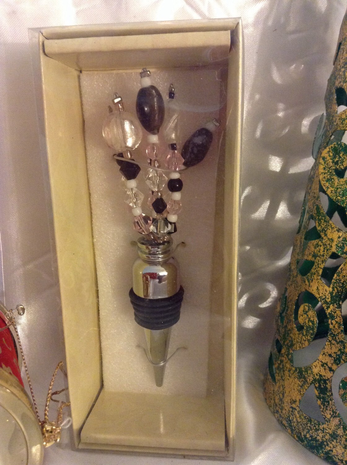 Mango Moon Glass Wine Stopper Pink, Black, White & Clear Etsy