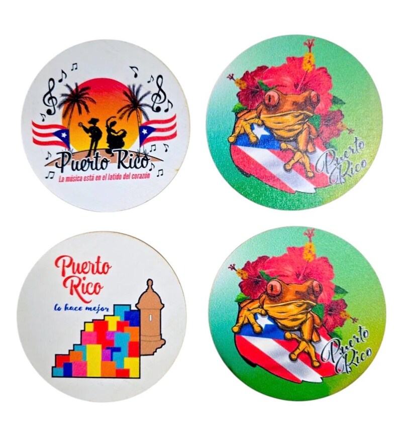 Puerto Rico Coaster Set - Etsy