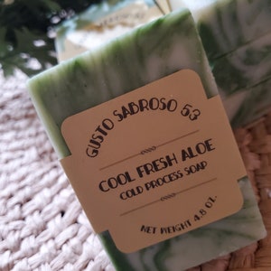 Cool Fresh Aloe Cold Process Soap FREE SHIPPING