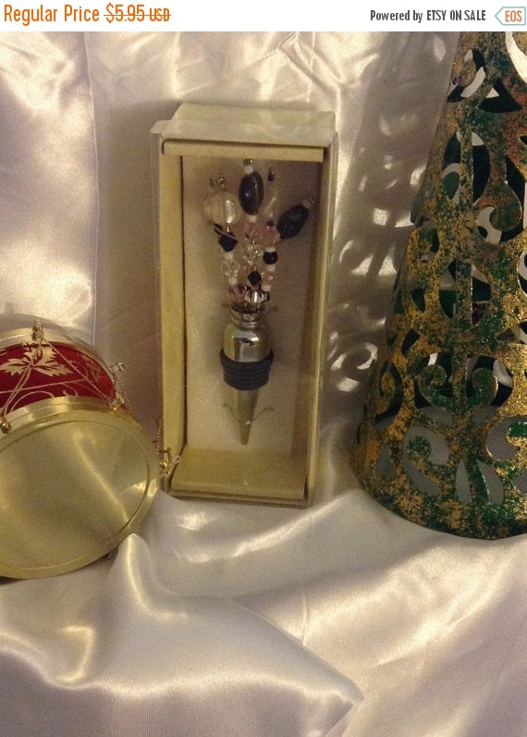 Mango Moon Glass Wine Stopper Pink, Black, White & Clear Etsy