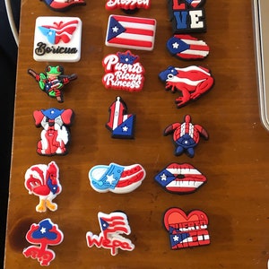 Rubber vinyl Puerto Rican Shoe Charms 18 PCs.