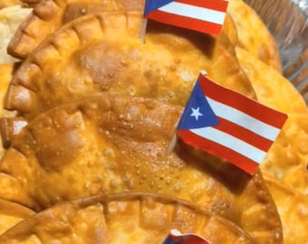Empanadas portoricaines authentiques - Pâtisseries salées gastronomiques au goût de l'île à la douzaine