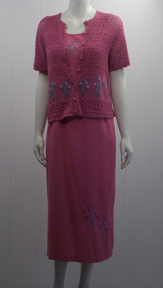 Darling 80's Blushin' Pink Sleeveless Dress with S
