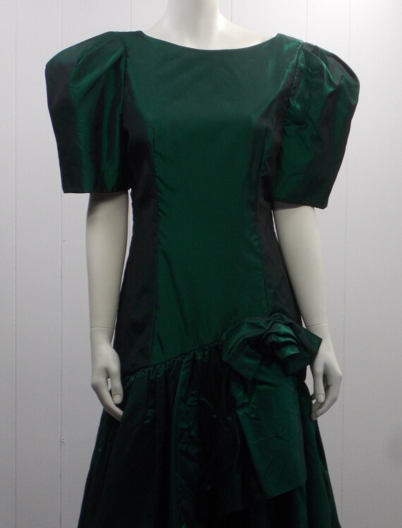 Radiant Forest Green Vintage Party Dress for that… - image 5