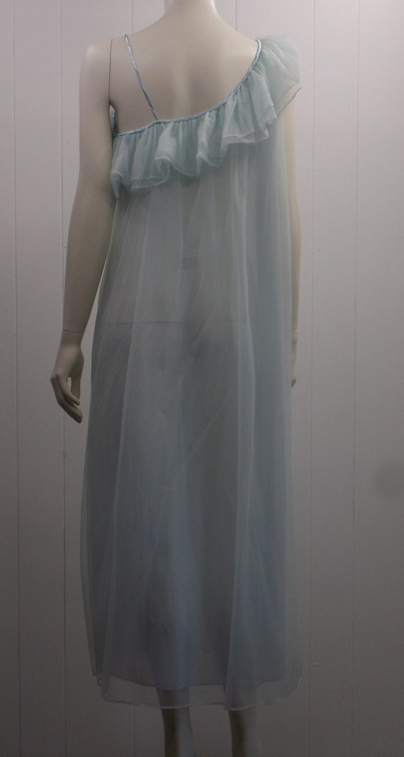 70's Pale Blue "Seamprufe" Floor Length 2-Layer N… - image 6