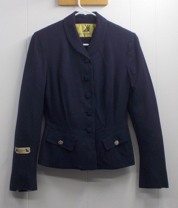 50's Elegant Navy Blue "Rothmoor" Suit Jacket/Tai… - image 2