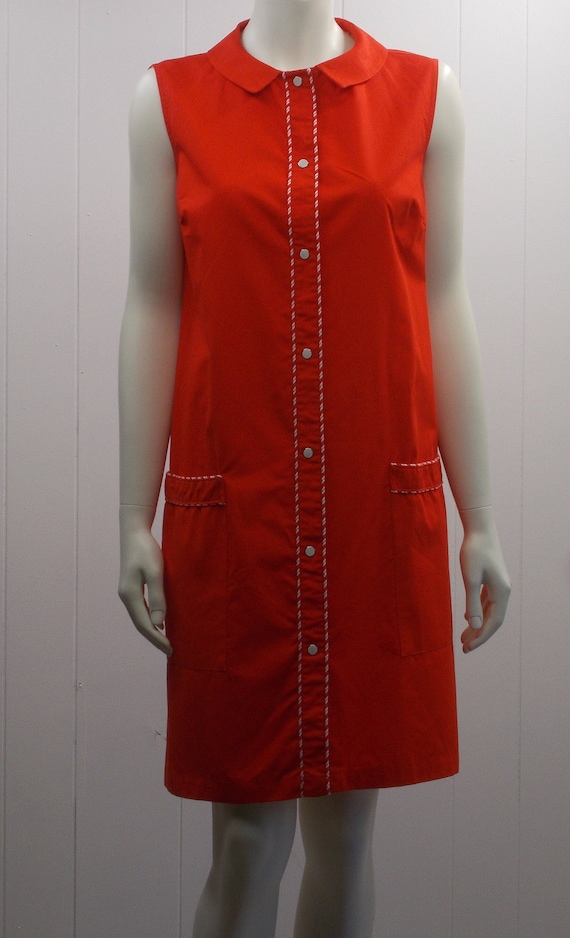 Super Cute 60's "Miss Fashion" Red Day Dress/Lower