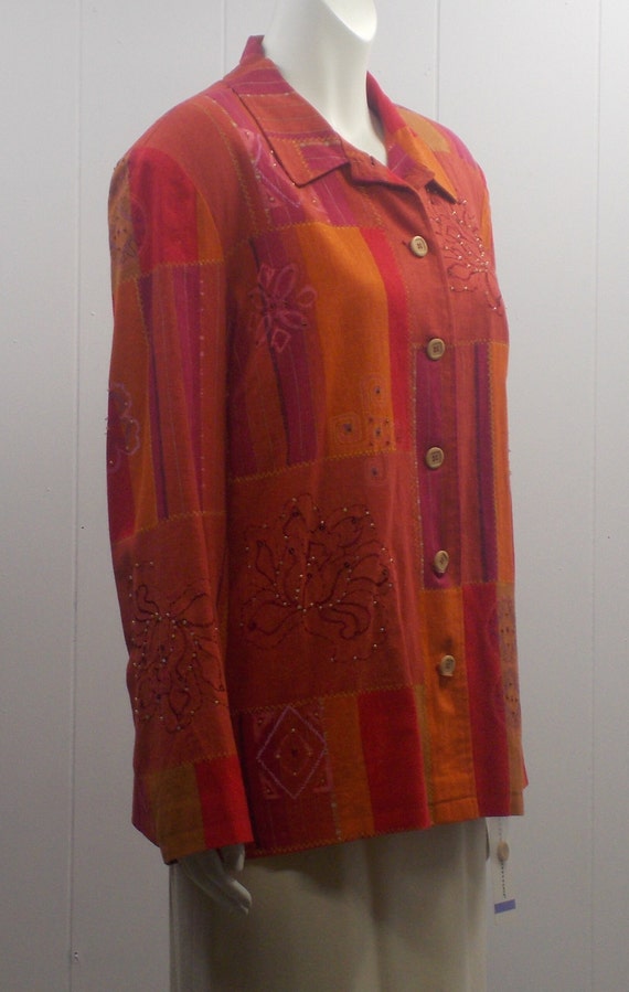 90's Alfred Dunner "Indian Summer" Chili Lined De… - image 3