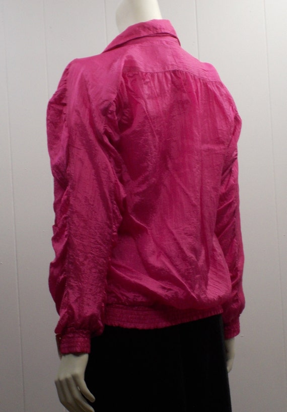 90's Bright Pink "Mango" Lined Windbreaker/Jacket… - image 9
