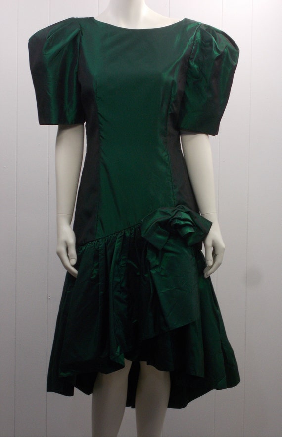 Radiant Forest Green Vintage Party Dress for that… - image 2