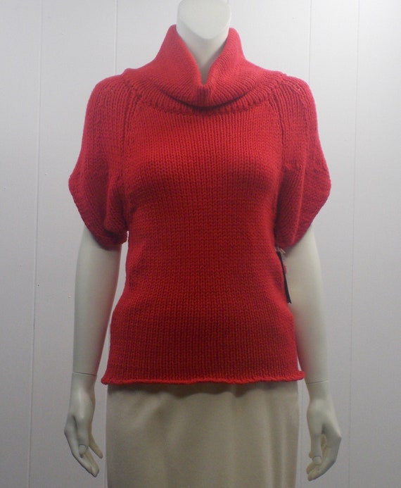 Vintage Anne Klein Scarlet Short Sleeve Knit Sweat