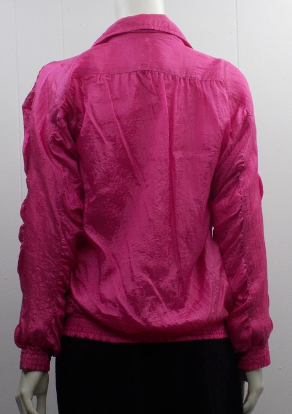 90's Bright Pink "Mango" Lined Windbreaker/Jacket… - image 7