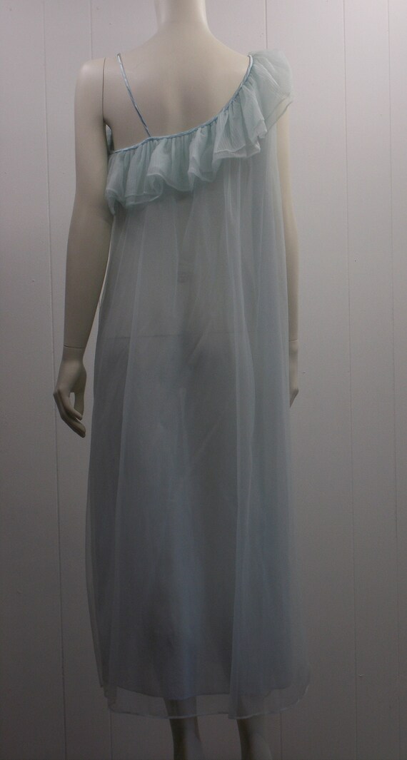 70's Pale Blue "Seamprufe" Floor Length 2-Layer N… - image 7