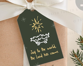 Joy to the World, kerstcadeaukaartjes, gunst feestdag, cadeaukaartjes vakantie, kerstetiket, gunst vrolijk kerstfeest, tags voor cadeaus