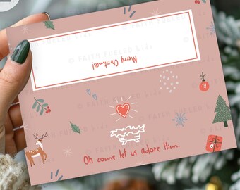 Oh kom, laten we hem aanbidden, tas toppers kersttraktatie, tags kerstcadeautjes, tags kersttraktatie, tags kerstsmores, tas kersttraktatie