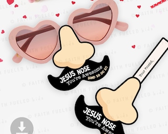 Neus Valentine Tag, Valentine-tag in de klas, afdrukbare kaart voor kinderen, ruilen voor klas Valentijnsdag-tag, kinderen Valentines, school Valentine