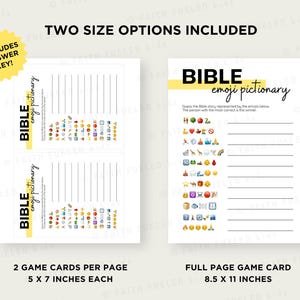 Bible Emoji Pictionary Game, Fun Bible Study Activity for Kids, Teens ...
