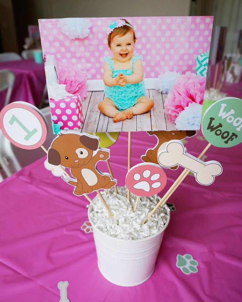 DIY Puppy Party Centerpieces // Instant Download // DIGITAL // - Etsy