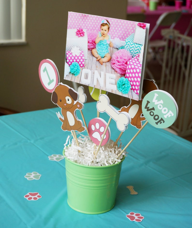 DIY Puppy Party Centerpieces // Instant Download // DIGITAL // Etsy