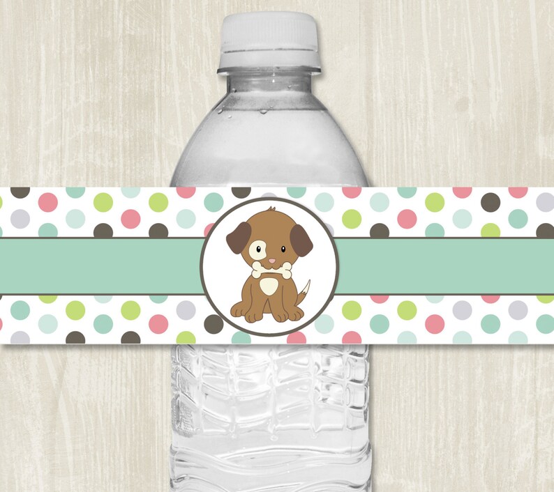 Puppy Water Bottle Labels // Instant Download // Puppy Etsy