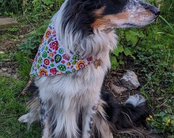 Pañuelo para perros grandes Cottagecore, se desliza sobre el cuello, regalo para mascotas,